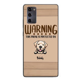 This phone is protected by dog personalized phone case