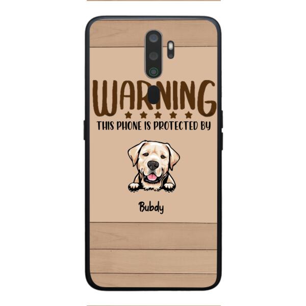 This phone is protected by dog personalized phone case