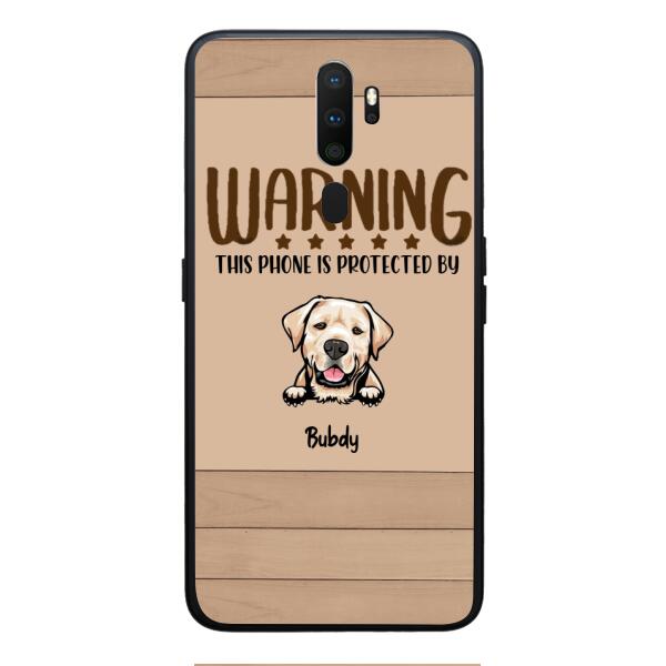 This phone is protected by dog personalized phone case