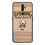 This phone is protected by dog personalized phone case