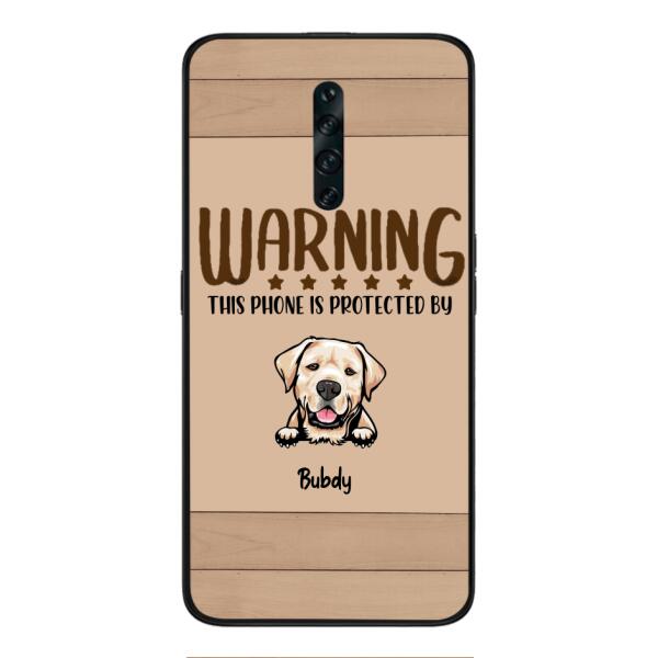 This phone is protected by dog personalized phone case