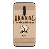 This phone is protected by dog personalized phone case