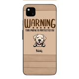 This phone is protected by dog personalized phone case