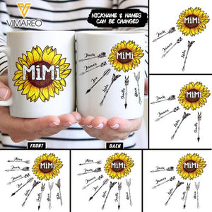 Sunflower grandma nickname personalized 3D Mug
