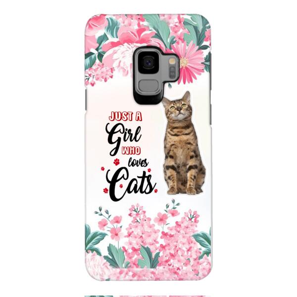 CUSTOMIZED JUST A GIRL WHO LOVES CATS PHONE CASE NEYN3