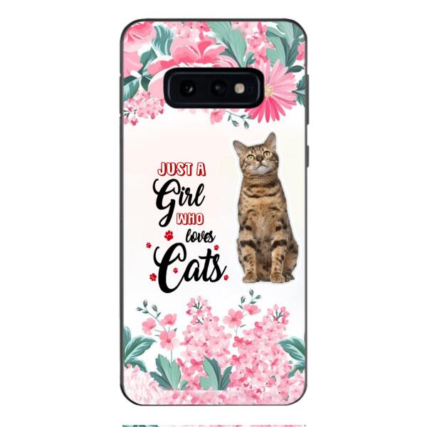 CUSTOMIZED JUST A GIRL WHO LOVES CATS PHONE CASE NEYN3