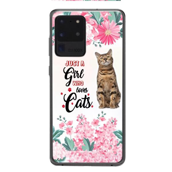 CUSTOMIZED JUST A GIRL WHO LOVES CATS PHONE CASE NEYN3