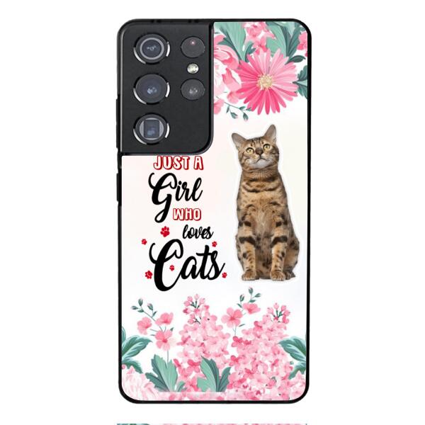 CUSTOMIZED JUST A GIRL WHO LOVES CATS PHONE CASE NEYN3