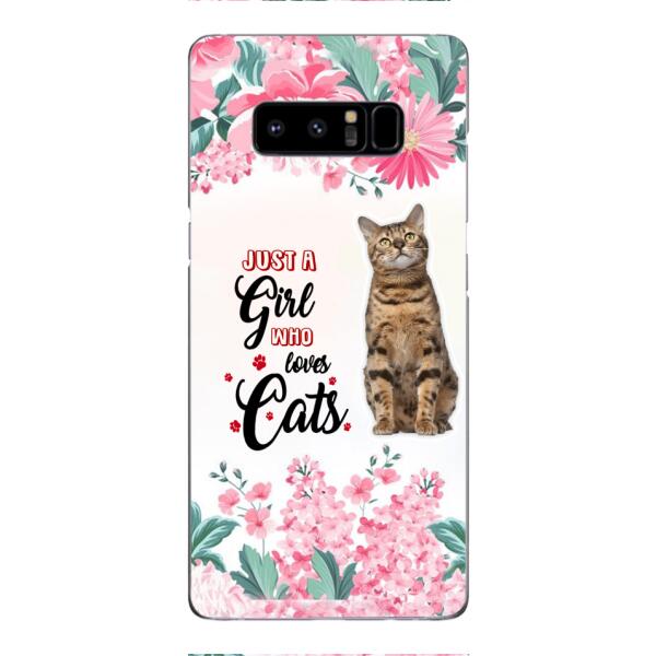 CUSTOMIZED JUST A GIRL WHO LOVES CATS PHONE CASE NEYN3