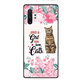 CUSTOMIZED JUST A GIRL WHO LOVES CATS PHONE CASE NEYN3