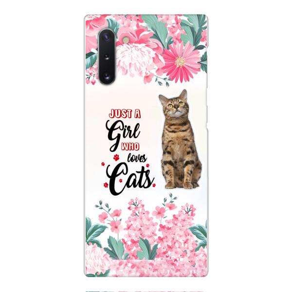 CUSTOMIZED JUST A GIRL WHO LOVES CATS PHONE CASE NEYN3