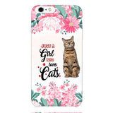 CUSTOMIZED JUST A GIRL WHO LOVES CATS PHONE CASE NEYN3
