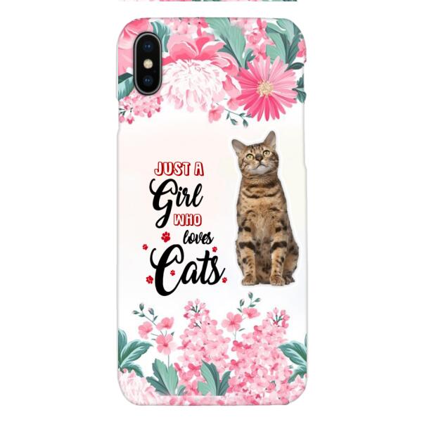 CUSTOMIZED JUST A GIRL WHO LOVES CATS PHONE CASE NEYN3