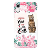 CUSTOMIZED JUST A GIRL WHO LOVES CATS PHONE CASE NEYN3