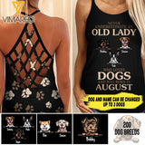 Never underestimate an old lady who love dogs personalized CRISS-CROSS OPEN BACK CAMISOLE TANK TOP 8