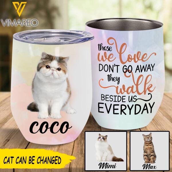 PERSONALIZED CAT WINE TUMBLER PRINTER 3D NEYN06