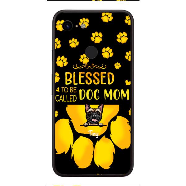 BLESSED TO BE CALLED DOG MOM PERSONALIZED PHONE CASE