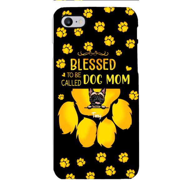 BLESSED TO BE CALLED DOG MOM PERSONALIZED PHONE CASE
