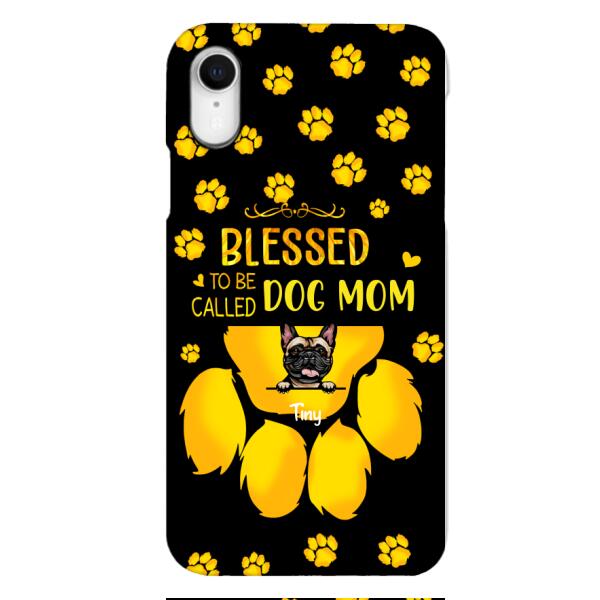 BLESSED TO BE CALLED DOG MOM PERSONALIZED PHONE CASE