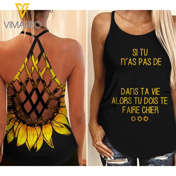 PERSONALIZED Bernese Mountain DOG CRISS CROSS TANK TOP PRINTED JUL-HQ08