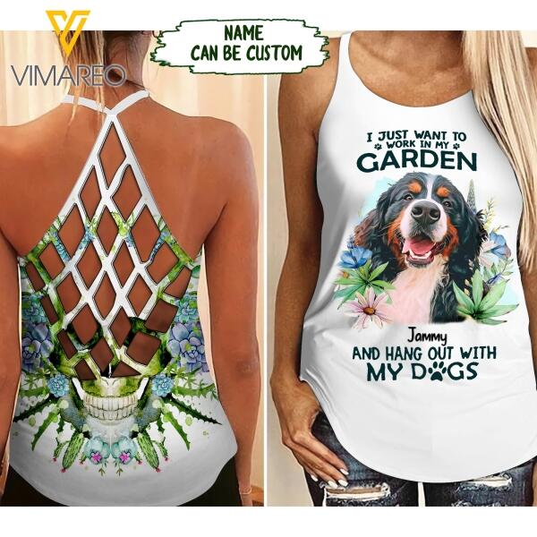 PERSONALIZED Bernese Mountain DOG CRISS CROSS TANK TOP PRINTED JUL-HQ08
