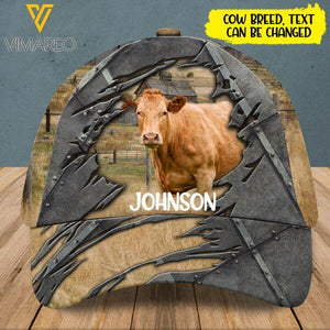 COW PERSONALIZED CAP 3D PRINTED NEY17