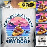 Personalized Kayaking With Dog Tshirt Printed JUL-MA21