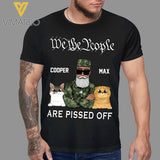 CUSTOMIZED SOLIDER CAT BREED WE THE PEOPLE BLACK TSHIRT