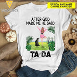 PERSONALIZED DOG AND DABBING YOGA TADA TSHIRT