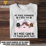 PERSONALIZED ITALIAN GIRL STAY IN BED WITH DOG TSHIRT