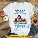 PERSONALIZED DOG MOM NURSE WHITE TSHIRT PRINTED