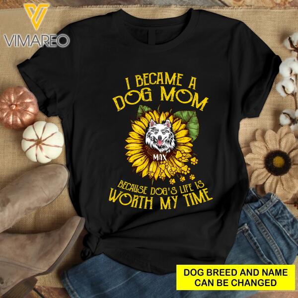 PERSONALIZED DOG MOM TSHIRT PRINTED NEYT27
