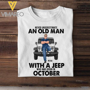 PERSONALIZED OCTOBER JEEP MAN TSHIRT TNMA0208