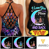 PERSONALIZED DOG & GIRL CRISS CROSS TANK AUG-MA05