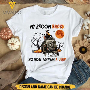 PERSONALIZED HALLOWEEN JEEP GIRL TSHIRT TNMQ1008
