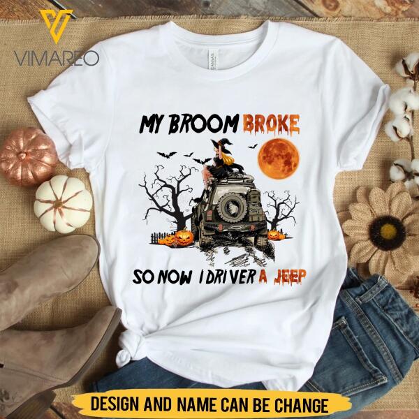 PERSONALIZED HALLOWEEN JEEP GIRL TSHIRT TNMQ1008