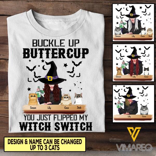 Personalized Halloween Cat Tshirt Printed AUG-MA10