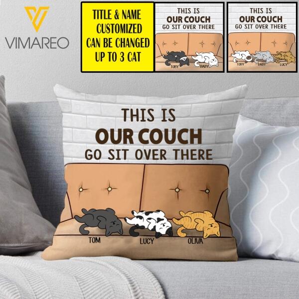 PERSONALIZED SLEEPING CATS PILLOW TNTN1908