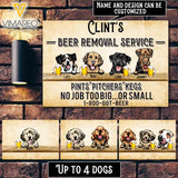 Personalized Dog Beer Removal Service Canvas Printed AUG-LN18