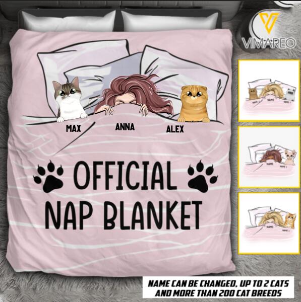 PERSONALIZED CAT OFFICIAL NAP BLANKET TNMQ2008