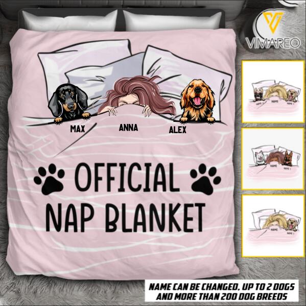 PERSONALIZED DOG OFFICIAL NAP BLANKET TNMQ2008