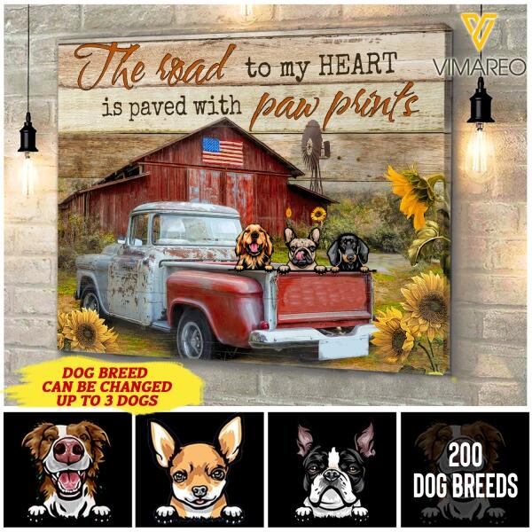 Personalized Dog Canvas Printed AUG-MA24