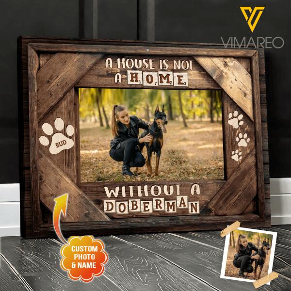 Personalized Doberman Dog Canvas Printed AUG-MA24