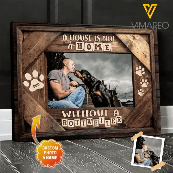 Personalized Rottweiler Dog Canvas Printed AUG-MA24