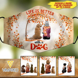 PERSONALIZED LIFE IS BETTER WITH A DOG NORMAL MASK SEP-MA15