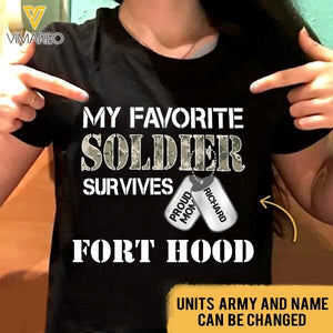 Personalized Proud Mom U.S Soldier Tshirt Printed SEP-QH16