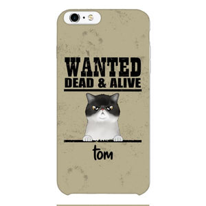 wanted cats personailized phone case print 3d for cat lover