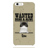 wanted cats personailized phone case print 3d for cat lover
