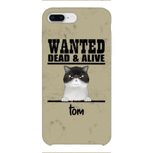 wanted cats personailized phone case print 3d for cat lover
