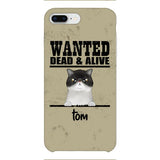wanted cats personailized phone case print 3d for cat lover